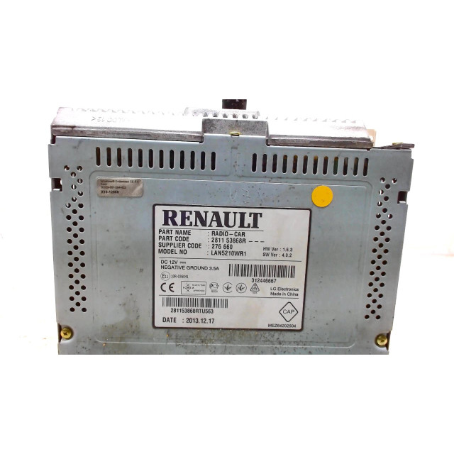 System nawigacji Renault Clio IV (5R) (2012 - 2014) Hatchback 1.5 Energy dCi 90 FAP (K9K-B6)
