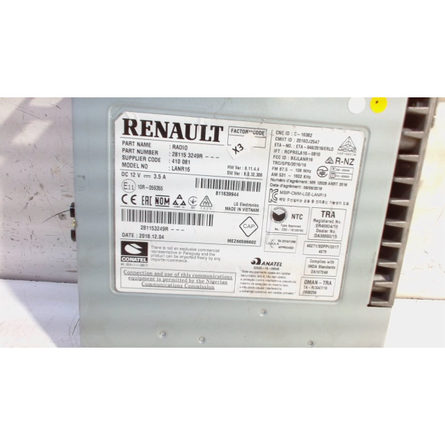 Wyświetlacz wielofunkcyjny Renault Grand Scénic IV (RFAR) (2018 - teraz) MPV 1.3 TCE 160 16V (H5H-470(H5H-B4))