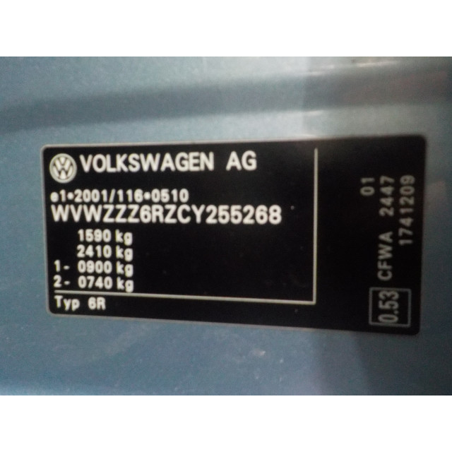 Moduł poduszek powietrznych Volkswagen Polo V (6R) (2009 - 2014) Hatchback 1.2 TDI 12V BlueMotion (CFWA(Euro 5))