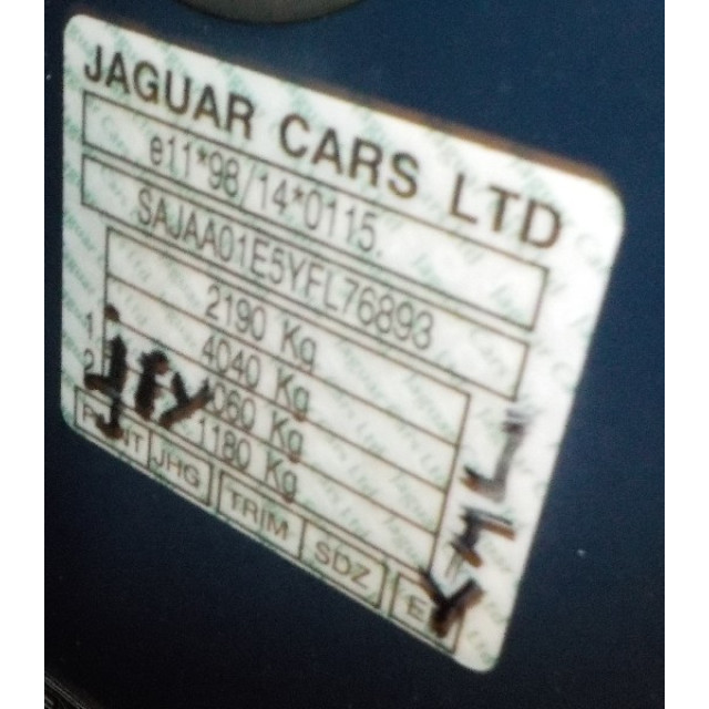 Przepływomierz Jaguar S-type (X200) (1999 - 2007) Sedan 3.0 V6 24V (FG)
