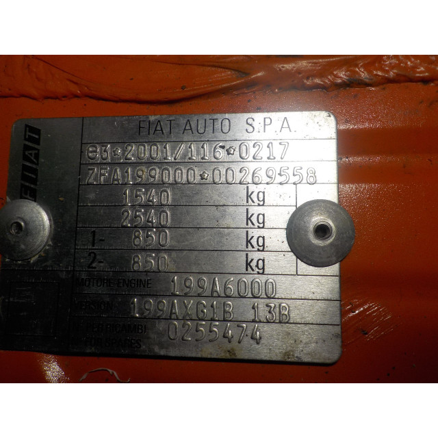 Mechanizm elektryczny centralnego zamka drzwi przednich lewych Fiat Grande Punto (199) (2005 - 2011) Hatchback 1.4 16V (199.A.6000)