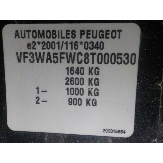 Drzwi przednie prawe Peugeot 207/207+ (WA/WC/WM) (2007 - 2012) Hatchback 1.6 16V VTi (EP6(5FW))