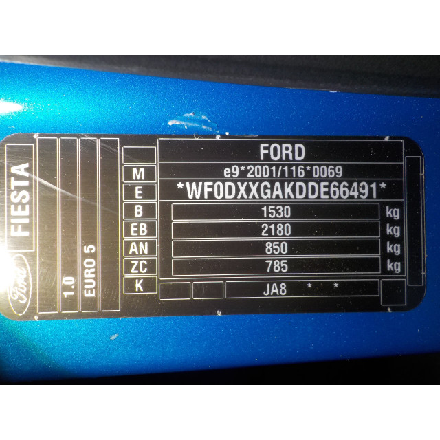 Przekładnia zębata kierownicy Ford Fiesta 6 (JA8) (2012 - 2017) Hatchback 1.0 SCI 12V 80 (P4JA(Euro 5))