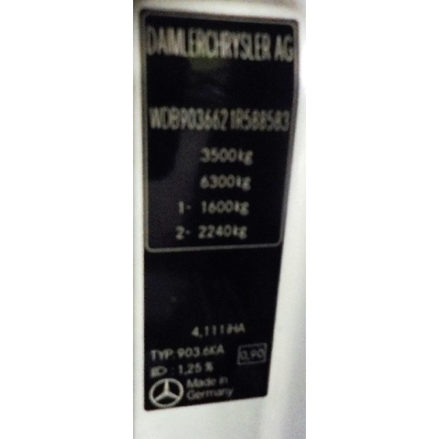 Nagrzewnica rezystancyjna Mercedes-Benz Sprinter 3t (903) (2000 - 2006) Bus 311 CDI 16V (OM611.981)