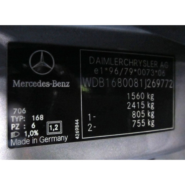 Nagrzewnica rezystancyjna Mercedes-Benz A (W168) (1998 - 2001) Hatchback 1.7 A-170 CDI 16V (OM668.940)