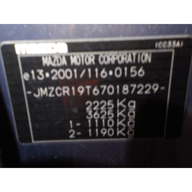 Lusterko zewnętrzne prawe sterowane elektrycznie Mazda 5 (CR19) (2005 - 2010) MPV 2.0 CiDT 16V Normal Power (RF7J)