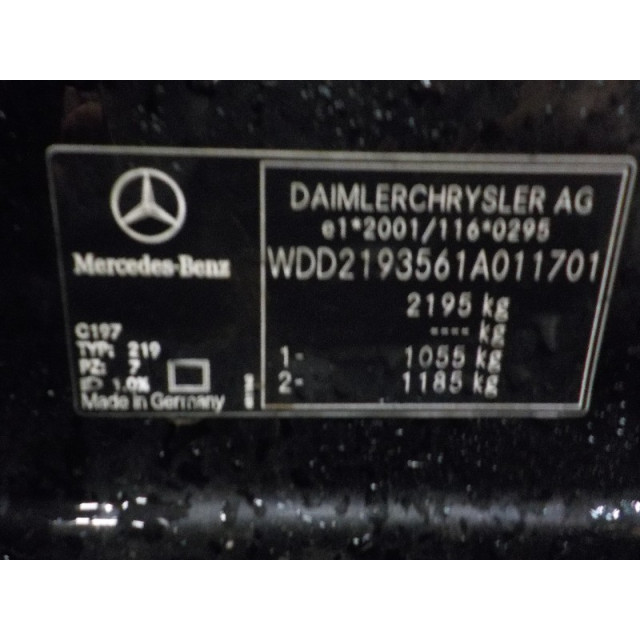 Sprężyna pneumatyczna Mercedes-Benz CLS (C219) (2004 - 2010) Sedan 350 3.5 V6 18V (M272.964)