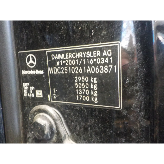 Kurtyna powietrzna lewa Mercedes-Benz R (W251) (2006 - 2012) MPV 3.0 280 CDI 24V (OM642.950)