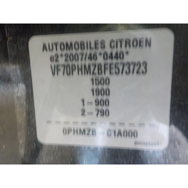 Kurtyna powietrzna prawa Citroën C4 Cactus (0B/0P) (2014 - teraz) Hatchback 5-drs 1.2 PureTech 82 12V (EB2(HMZ))