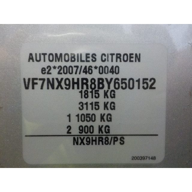 Zestaw nawigacyjny Citroën DS4 (NX) (2011 - 2015) Hatchback 1.6 HDiF 16V 110 (DV6C(9HR))