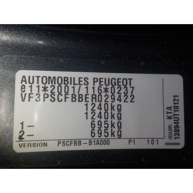 Cewka zapłonowa Peugeot 108 (2014 - teraz) Hatchback 1.0 12V (1KRFE)