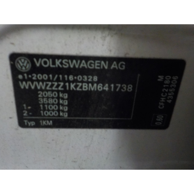 Moduł poduszek powietrznych Volkswagen Golf VI Variant (AJ5/1KA) (2009 - 2013) Combi 2.0 GTD 16V (CFHC(Euro 5))