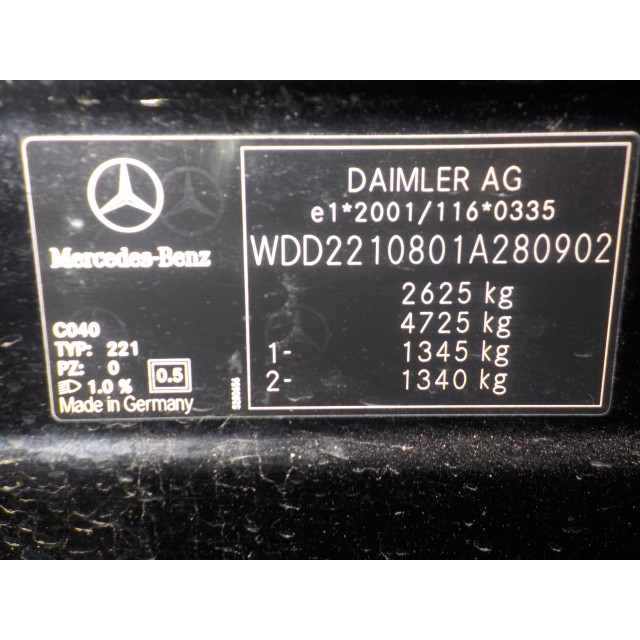 Cardan dla Mercedes-Benz S (W221) (2005 - 2013) Sedan 3.0 S-320 CDI 24V 4-Matic (OM642.932)