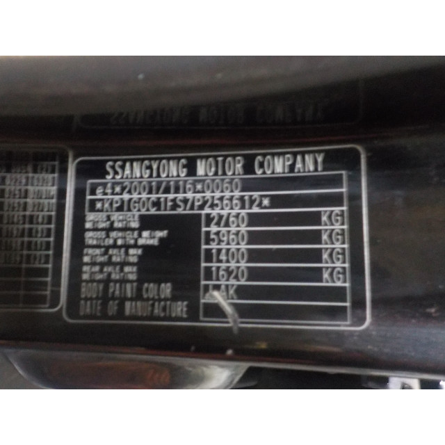 Cardan dla SsangYong Rexton (2006 - teraz) SUV 2.7 Xdi RX270 XVT 16V (OM665.935)