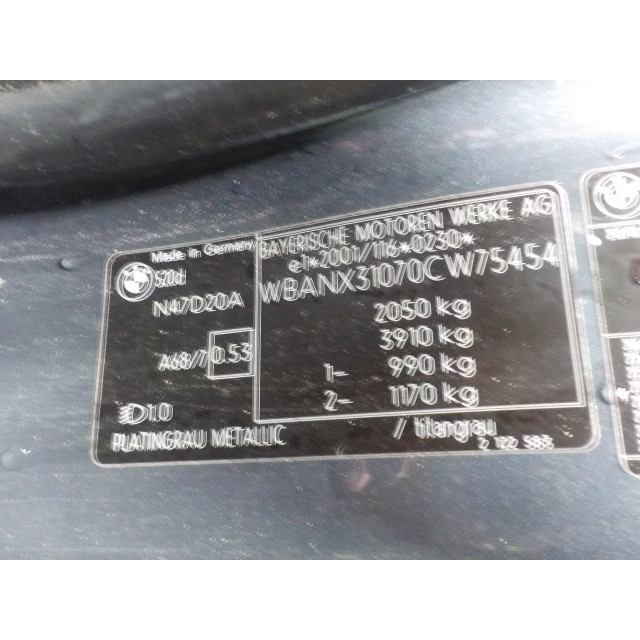 Mechanizm elektryczny centralnego zamka drzwi przednich lewych BMW 5 serie (E60) (2007 - 2009) Sedan 520d 16V (N47-D20A)