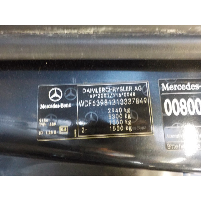 Półoś Mercedes-Benz Viano (639) (2006 - 2010) MPV 3.0 CDI V6 24V (OM642.990)