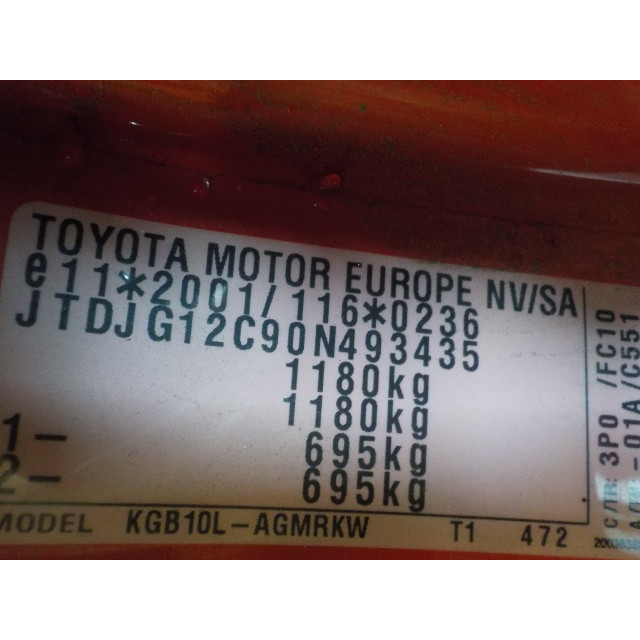 Amortyzator tylny lewy Toyota Aygo (B10) (2005 - 2014) Hatchback 1.0 12V VVT-i (1KR-FE)