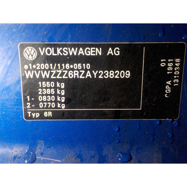 Silnik wycieraczek szyby tylnej Volkswagen Polo V (6R) (2009 - 2012) Polo (6R) Hatchback 1.2 12V (CGPA)