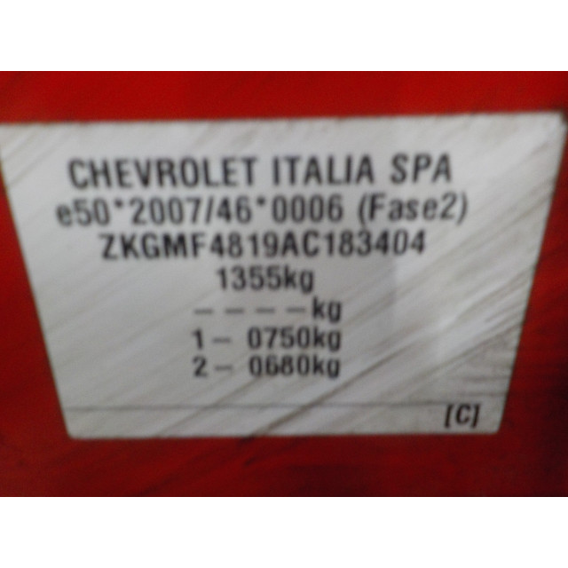 Kokpit Daewoo/Chevrolet Spark (M300) (2010 - 2015) Hatchback 1.0 16V Bifuel (LMT)