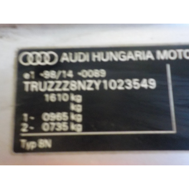 Maska Audi TT (8N3) (1998 - 2006) Coupé 1.8 20V Turbo (AJQ)