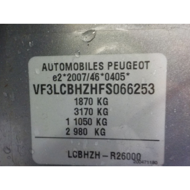 Zwolnienie hamulca ręcznego Peugeot 308 SW (L4/L9/LC/LJ/LR) (2014 - 2021) Combi 5-drs 1.6 BlueHDi 120 (DV6FC(BHZ))