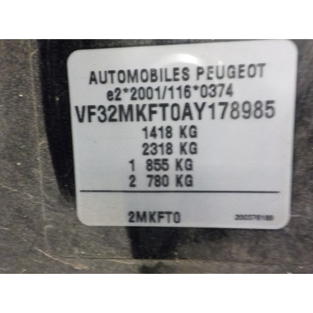Mechanizm sterowania elektrycznego szyby drzwi przednich lewych Peugeot 206+ (2L/M) (2010 - 2013) Hatchback 1.4 XS (TU3AE5(KFT))
