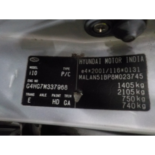 Przełącznik spryskiwacza szyby przedniej Hyundai i10 (F5) (2008 - 2013) Hatchback 1.1i 12V (G4HG)