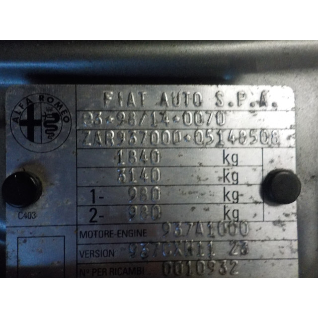 Panel sterowania temperaturą Alfa Romeo GT (937) (2003 - 2010) Coupé 2.0 JTS 16V (937.A.1000)