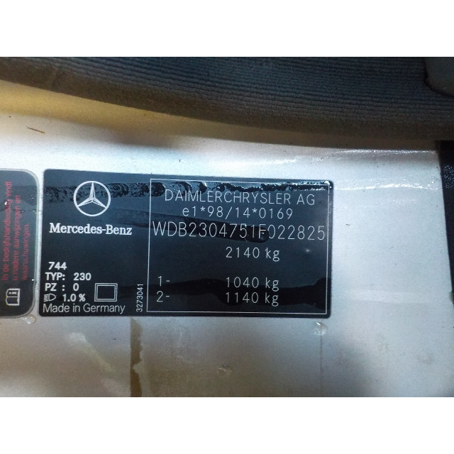 Zacisk hamulcowy przedni prawy Mercedes-Benz SL (R230) (2001 - 2012) Cabrio 5.0 SL-500 V8 24V (M113.963)