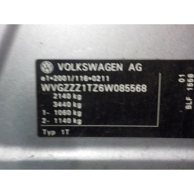 Panel sterowania temperaturą Volkswagen Touran (1T1/T2) (2003 - 2007) MPV 1.6 FSI 16V (BLF(Euro 4))