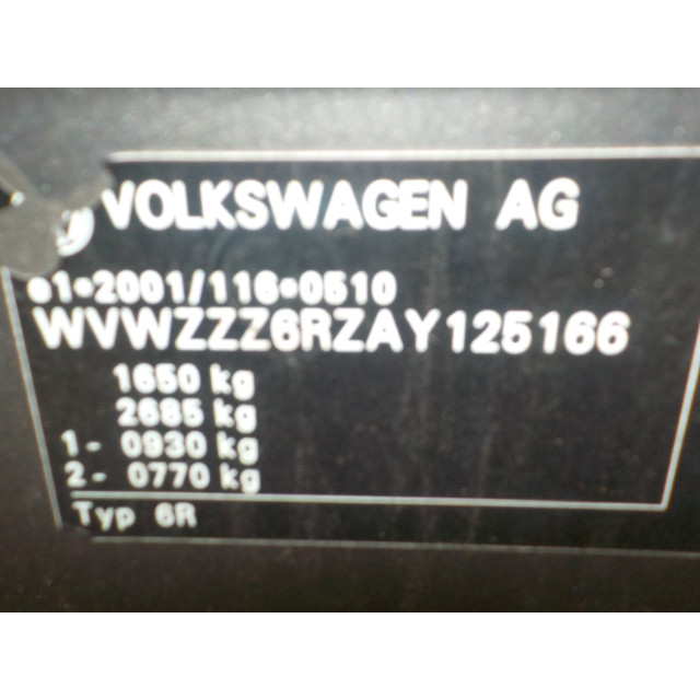 Mechanizm wycieraczek szyby przedniej Volkswagen Polo V (6R) (2009 - 2014) Hatchback 1.6 TDI 16V 75 (CAYA(Euro 5))