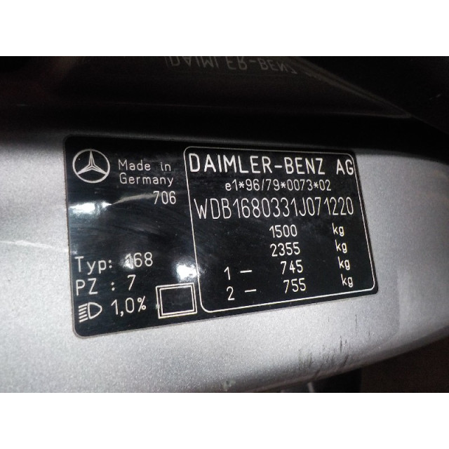 Mechanizm wycieraczek szyby przedniej Mercedes-Benz A (W168) (1997 - 2004) Hatchback 1.6 A-160 (M166.960)