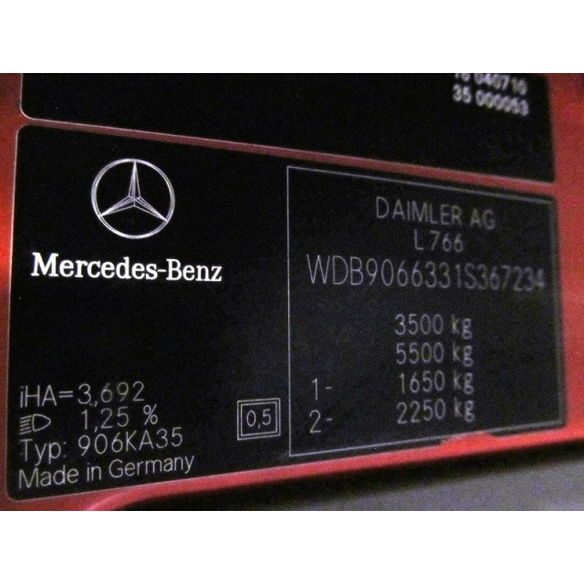 Zestaw poduszek powietrznych Mercedes-Benz Sprinter 3/5t (906.63) (2006 - 2009) Van 318 CDI 24V (OM642.992)