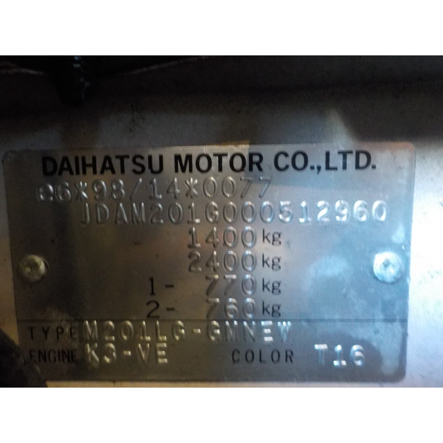 Mechanizm elektryczny centralnego zamka drzwi przednich lewych Daihatsu YRV (M2) (2001 - 2006) Hatchback 1.3 16V DVVT (K3-VE)
