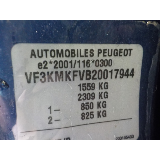 Mechanizm sterowania elektrycznego szyby drzwi przednich prawych Peugeot 1007 (KM) (2005 - 2011) Hatchback 3-drs 1.4 (TU3JP(KFV))