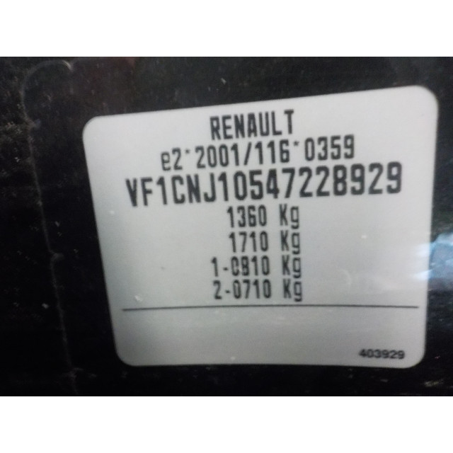 Wycieraczka szyby tylnej Renault Twingo II (CN) (2007 - 2014) Hatchback 3-drs 1.2 16V (D4F-770)