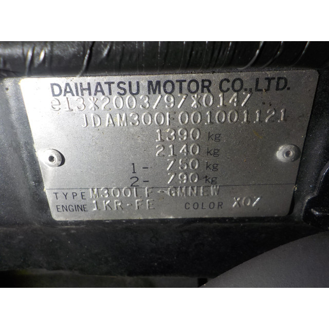 Mechanizm sterowania elektrycznego szyby drzwi przednich prawych Subaru Justy (M3) (2007 - 2011) Hatchback 5-drs 1.0 12V DVVT (1KR-FE)