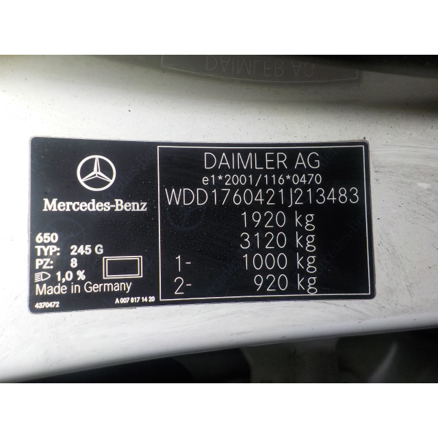 Belka zderzaka tylnego Mercedes-Benz A (W176) (2012 - 2018) Hatchback 1.6 A-180 16V (M270.910)