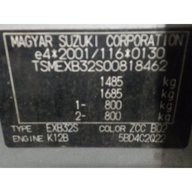 Komputer sterujący pracą silnika Suzuki Splash (2010 - 2015) MPV 1.2 VVT 16V (K12B)