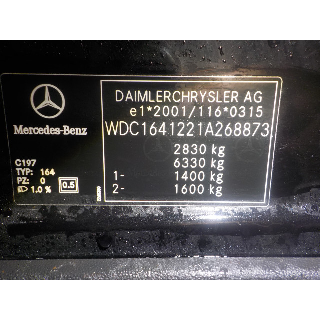Półoś Mercedes-Benz ML II (164/4JG) (2005 - 2009) SUV 3.0 ML-320 CDI 4-Matic V6 24V (OM642.940)
