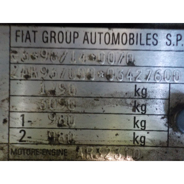 Mechanizm sterowania elektrycznego szyby drzwi przednich lewych Alfa Romeo 147 (937) (2001 - 2010) Hatchback 2.0 Twin Spark 16V (AR32.310)