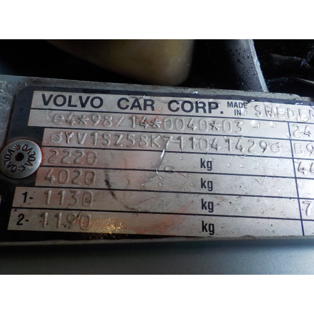 Zacisk hamulcowy przedni prawy Volvo XC70 (SZ) (2000 - 2002) XC70 2.4 T 20V (B5244T3)