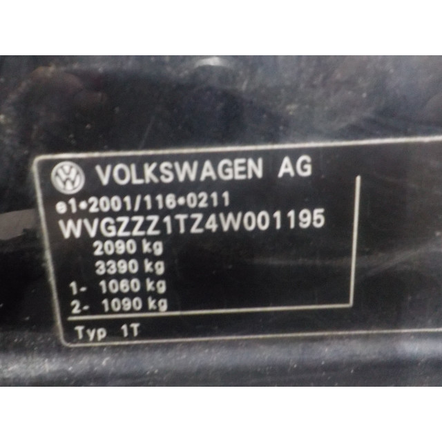Atrapa/grill Volkswagen Touran (1T1/T2) (2003 - 2007) MPV 1.6 FSI 16V (BAG)