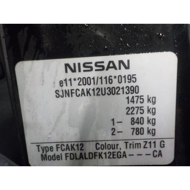 Zacisk hamulcowy przedni prawy Nissan/Datsun Micra (K12) (2003 - 2010) Hatchback 1.4 16V (CR14DE)