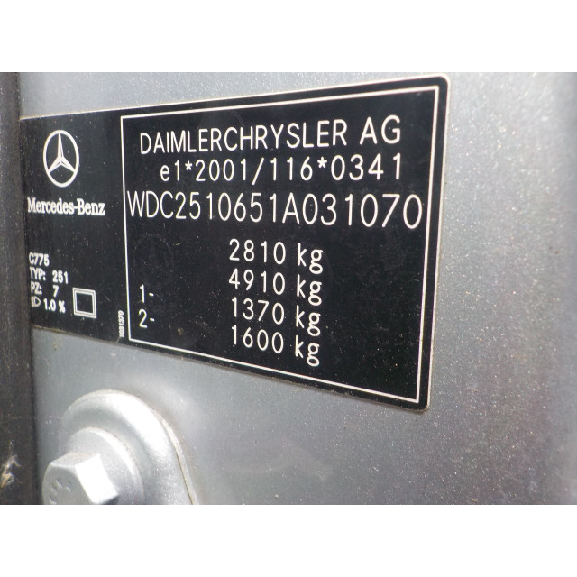 Mechanizm zamka elektrycznego klapy tylnej Mercedes-Benz R (W251) (2005 - 2012) MPV 3.5 350 V6 24V 4-Matic (M272.967)