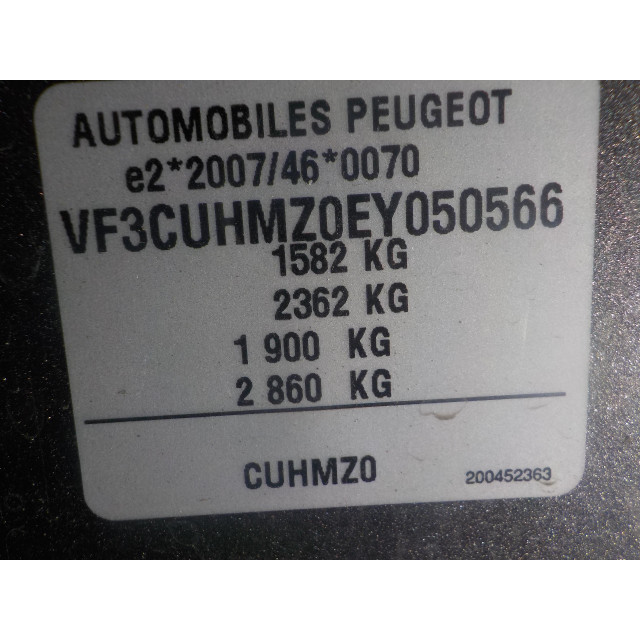 Panel sterowania temperaturą Peugeot 2008 (CU) (2013 - teraz) MPV 1.2 Vti 12V PureTech 82 (EB2(HMZ))