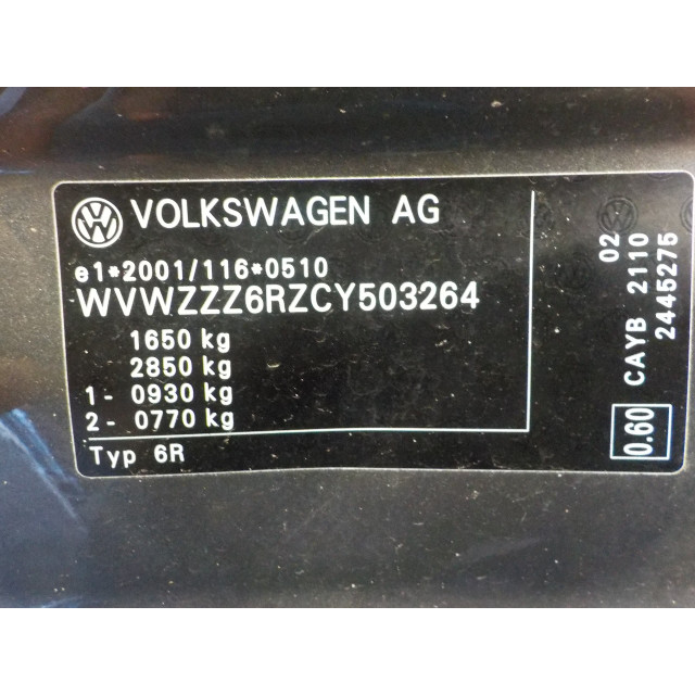 Mechanizm sterowania elektrycznego szyby drzwi tylnych prawych Volkswagen Polo V (6R) (2009 - 2014) Hatchback 1.6 TDI 16V 90 (CAYB(Euro 5))