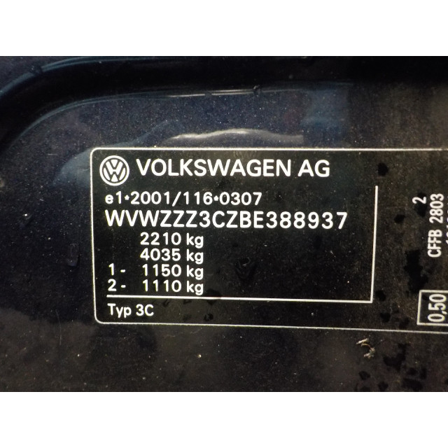 Mechanizm wycieraczki szyby tylnej Volkswagen Passat Variant (365) (2010 - 2014) Combi 2.0 TDI 16V 140 (CFFB(Euro 5))