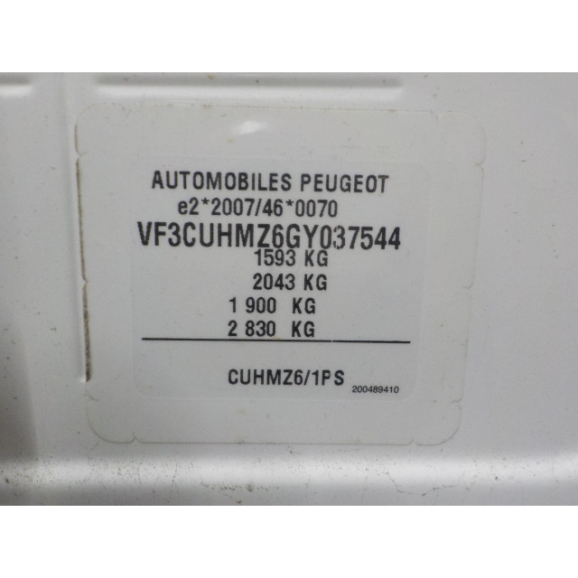 Mechanizm zamka elektrycznego klapy tylnej Peugeot 2008 (CU) (2013 - 2018) MPV 1.2 Vti 12V PureTech 82 (EB2F(HMZ))