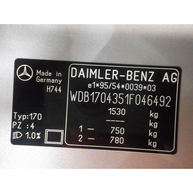 Pas bezpieczeństwa prawy przedni Mercedes-Benz SLK (R170) (1996 - 2000) Cabrio 2.0 200 16V (M111.946)